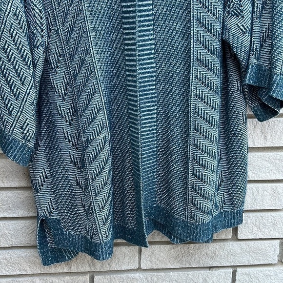 Woolrich Katie Bird Short Sleeve Hooded Cardigan Blue Size M/L - Picture 7 of 14